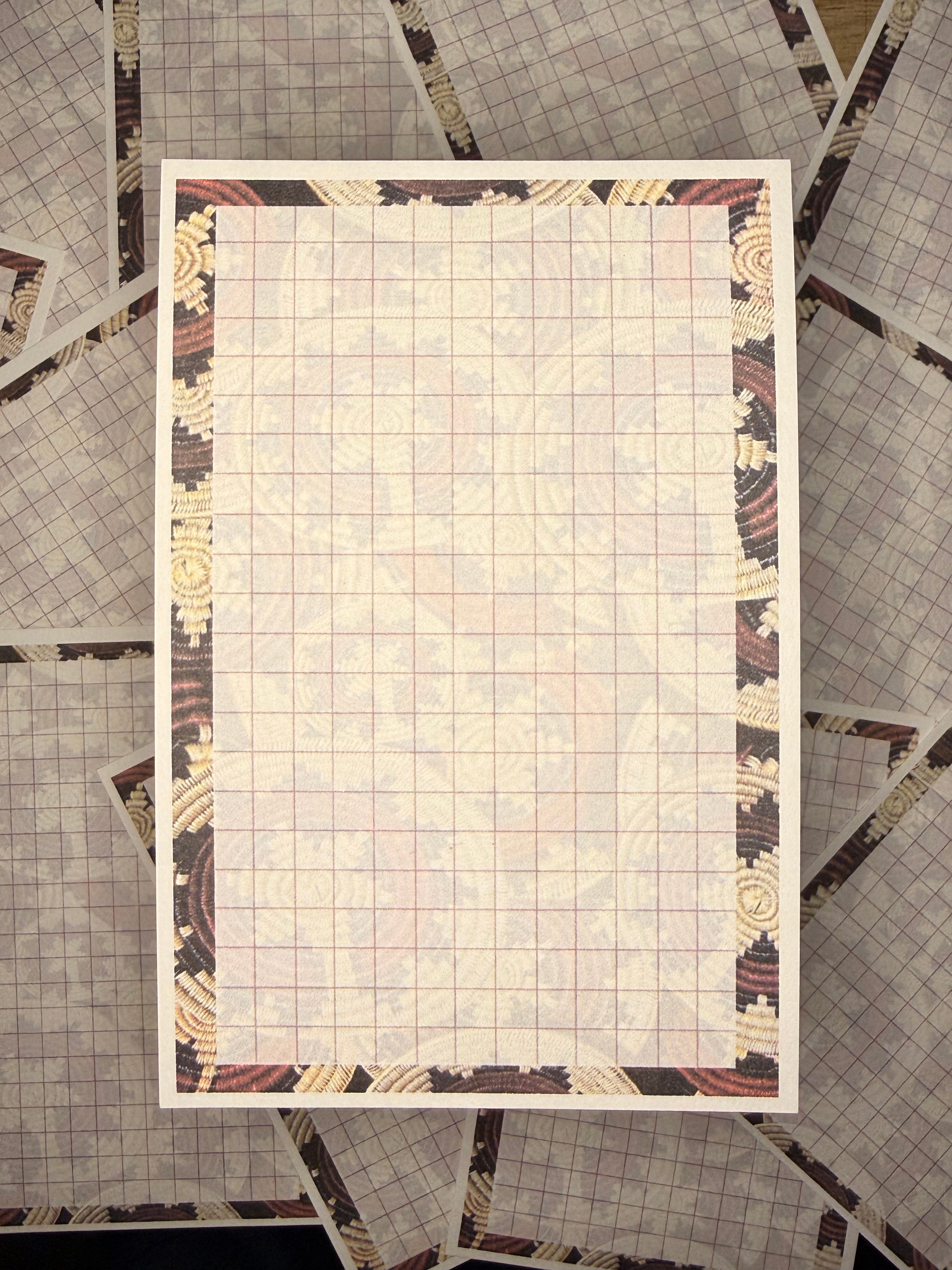 Navajo Basket Cluster Notepad Grid