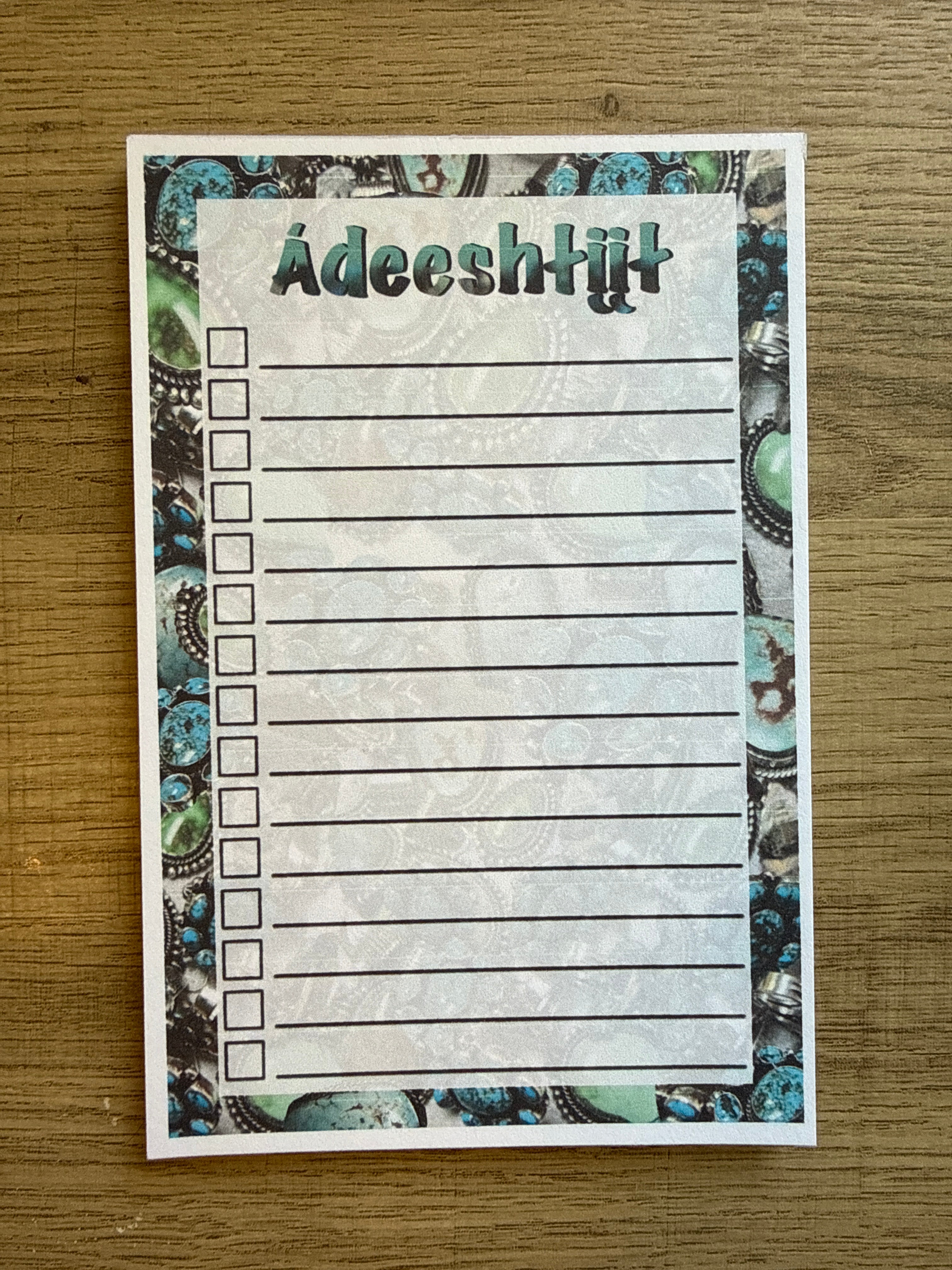 Turquoise Rings Notepad Todo
