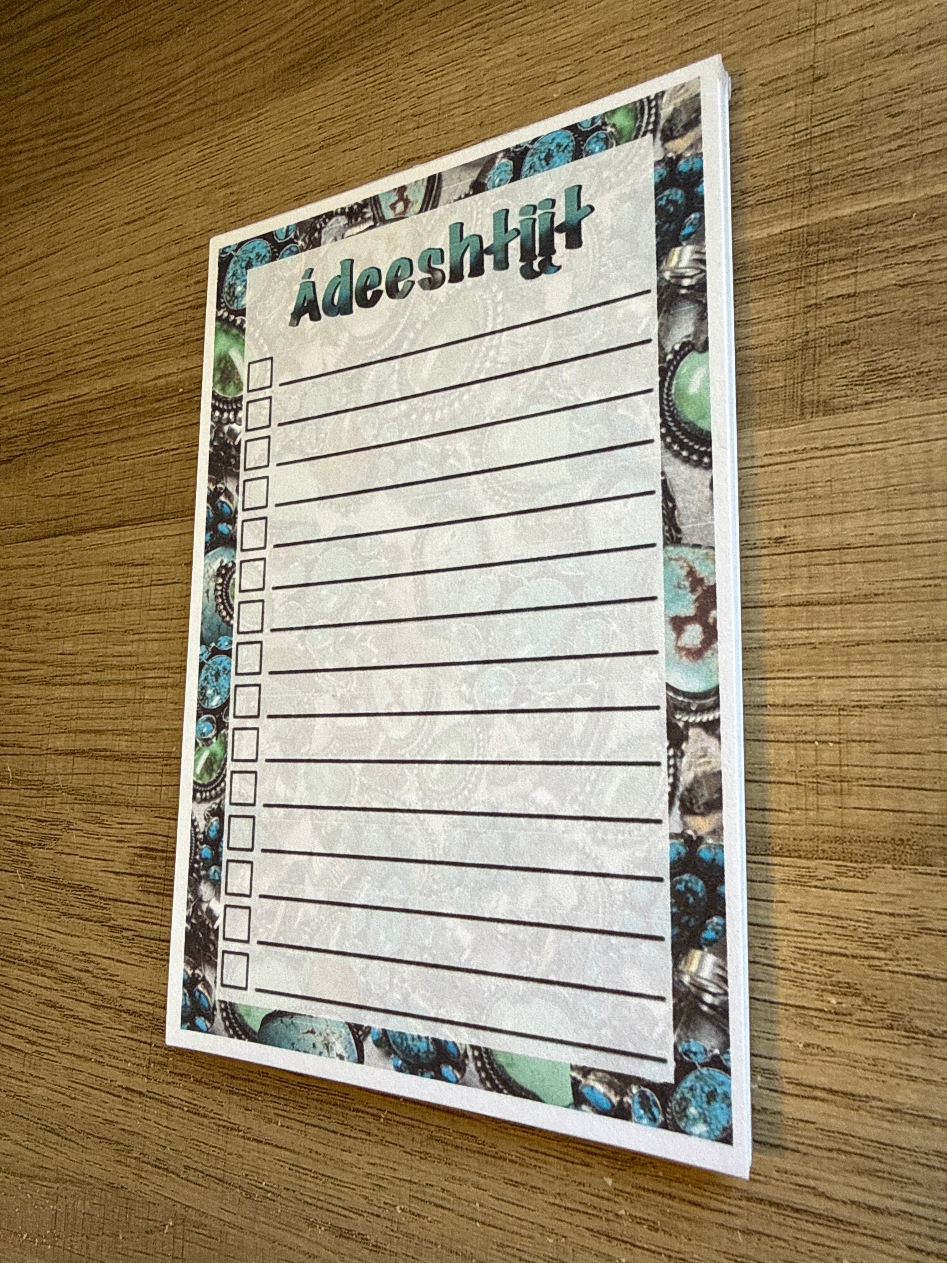 Turquoise Rings Notepad Todo