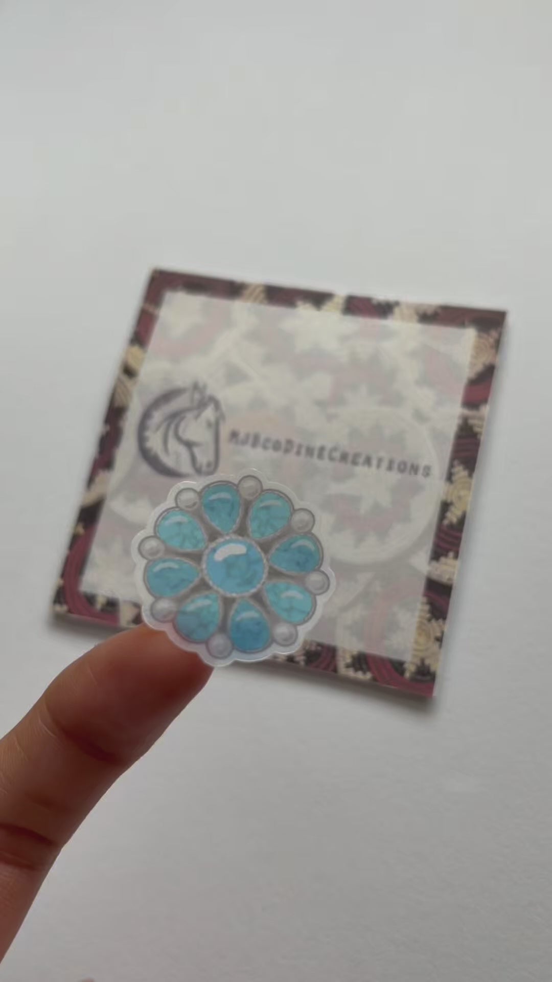 Clear Coral & Turquoise Sticker Sheet